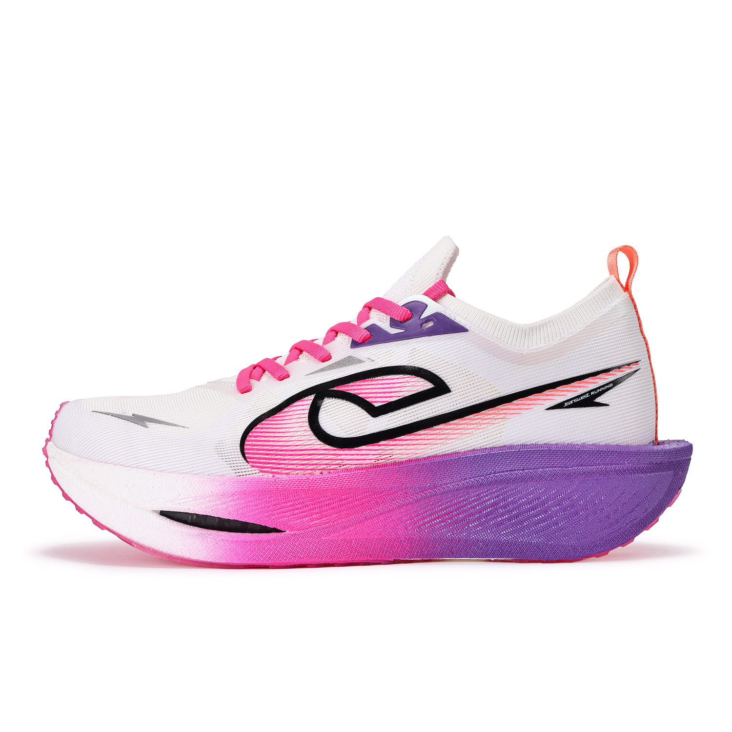 

JEANSWEST Амортизирующие устойчивые к истиранию низкие кроссовки с карбоновой пластиной для бега унисекс Purple Dew Powder Snow, цвет Purple Dew Powder Snow