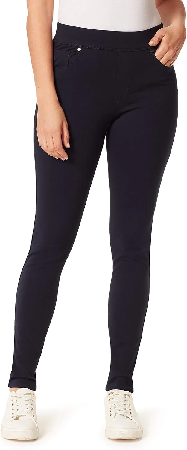 

Gloria Vanderbilt Womens Avery Slim Pull on Pant Petite