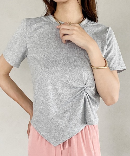 

Футболка с асимметричным подолом и круглым вырезом, короткий рукав United store, серый