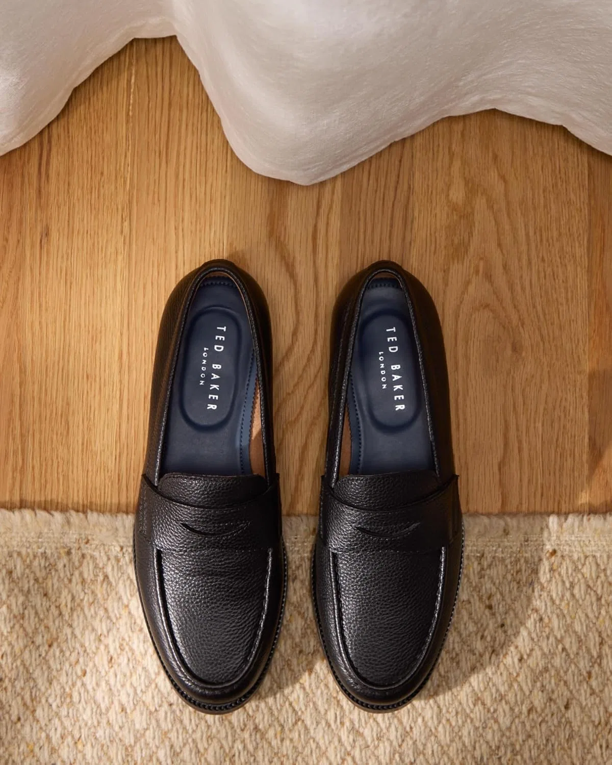 Мокасины из кожи, Ted Baker, черный — фото 3