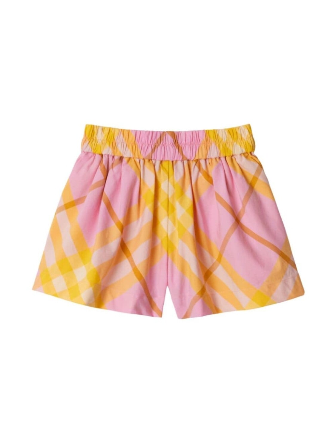

Burberry Kids клетчатые хлопковые шорты, розовый