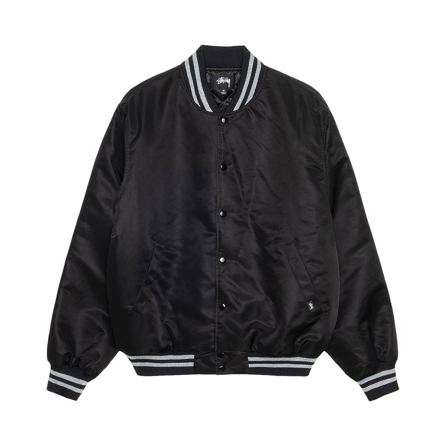 

Атласная куртка Stussy с пайетками, цвет Черный