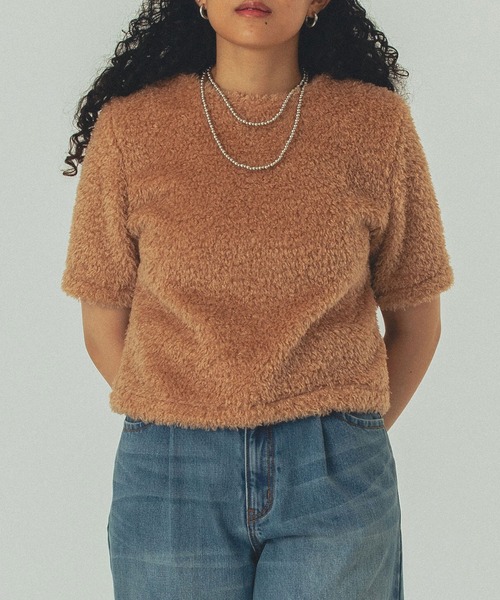 

Футболка, кроп ROSE BUD, бежевый