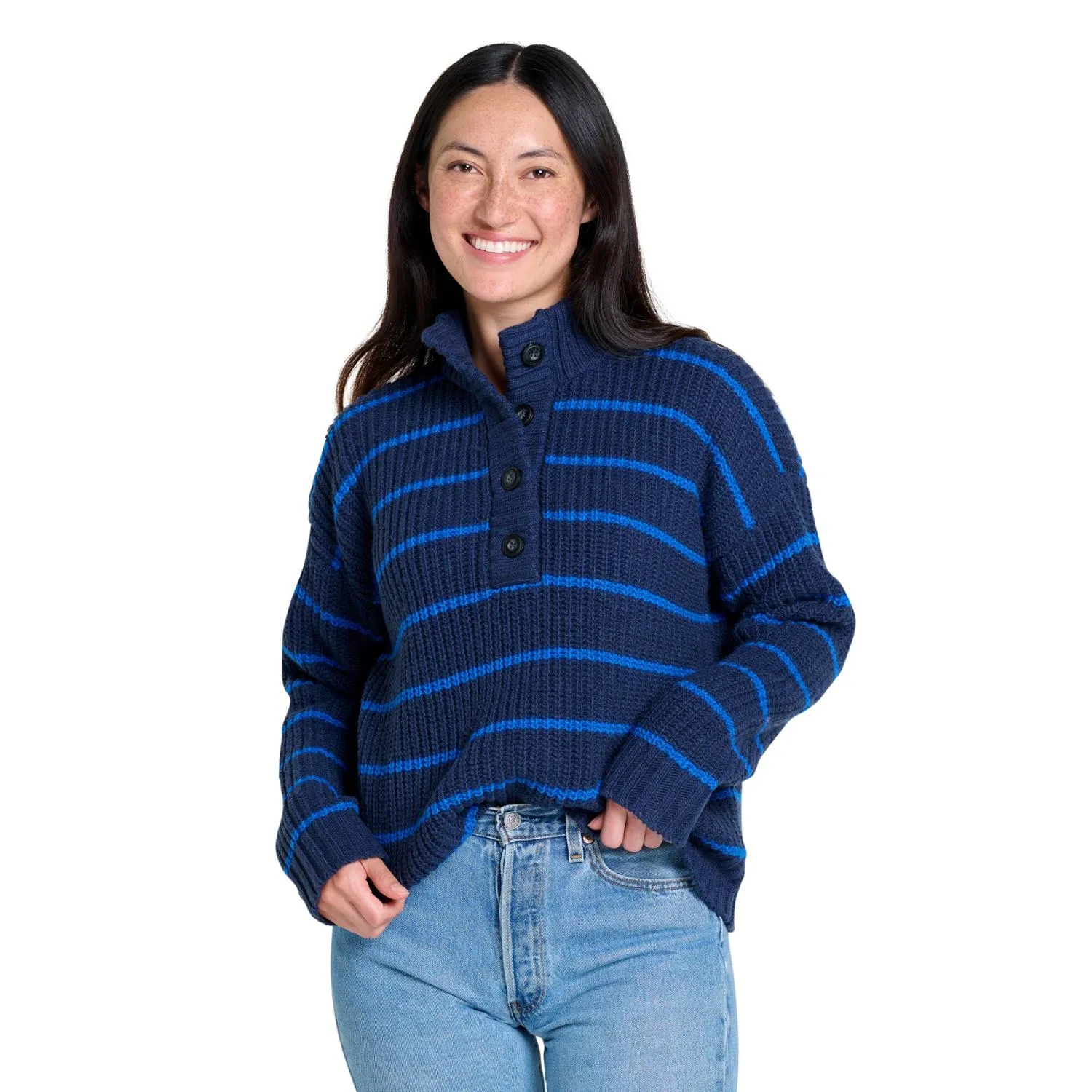 

Свитер Moss Point Henley - женский Toad&Co, Nautical Stripe