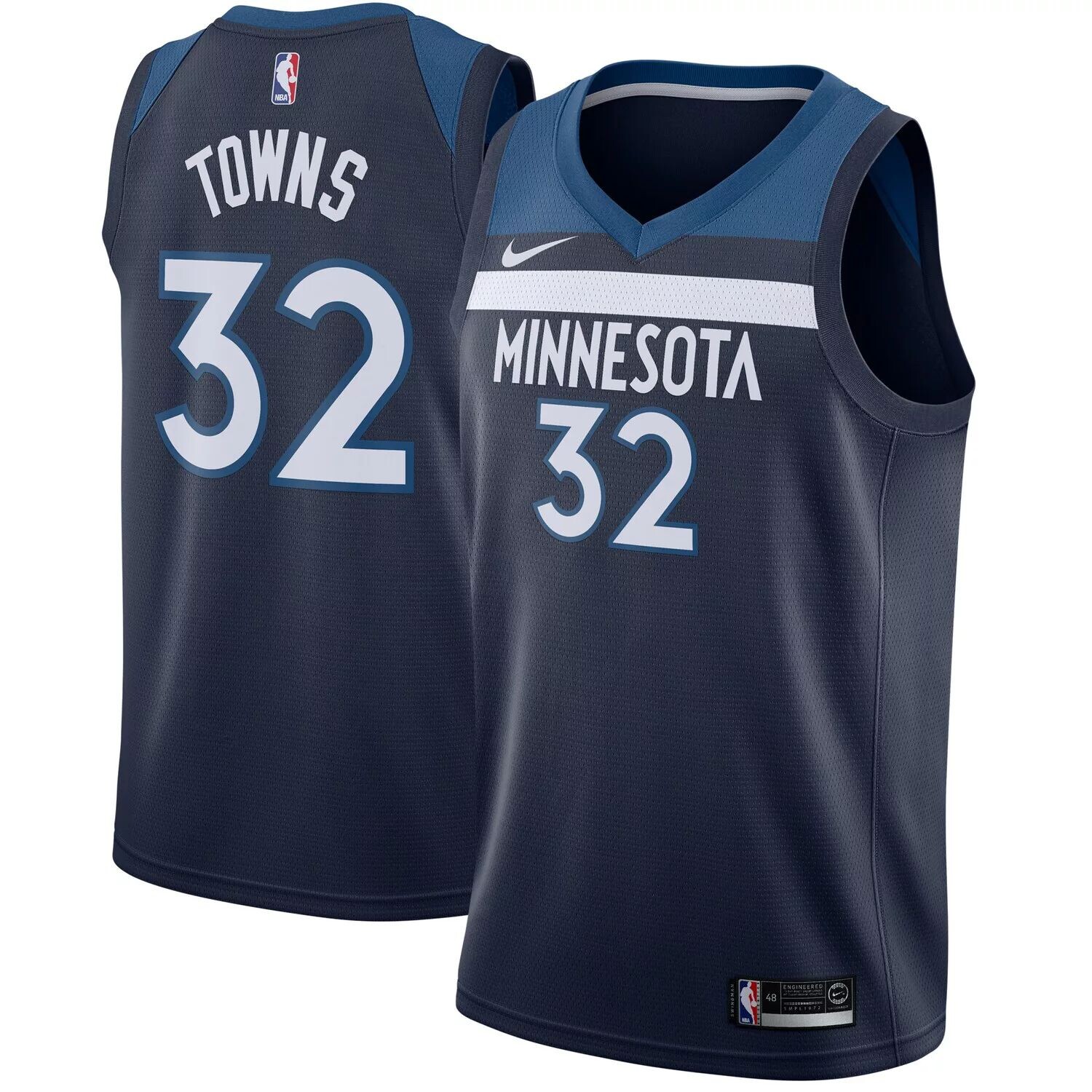 

Мужская темно-синяя майка Karl-Anthony Towns Minnesota Timberwolves Swingman — Icon Edition Nike, Синий, Мужская темно-синяя майка Karl-Anthony Towns Minnesota Timberwolves Swingman — Icon Edition Nike