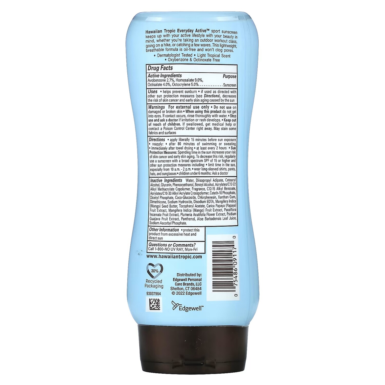 Солнцезащитный лосьон Hawaiian Tropic Everyday Active Sport SPF 50 Light Tropical, 236 мл — фото 2