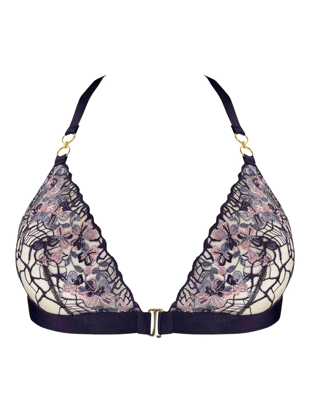 

Вышитый треугольный бюстгальтер Amela Bordelle, фиолетовый