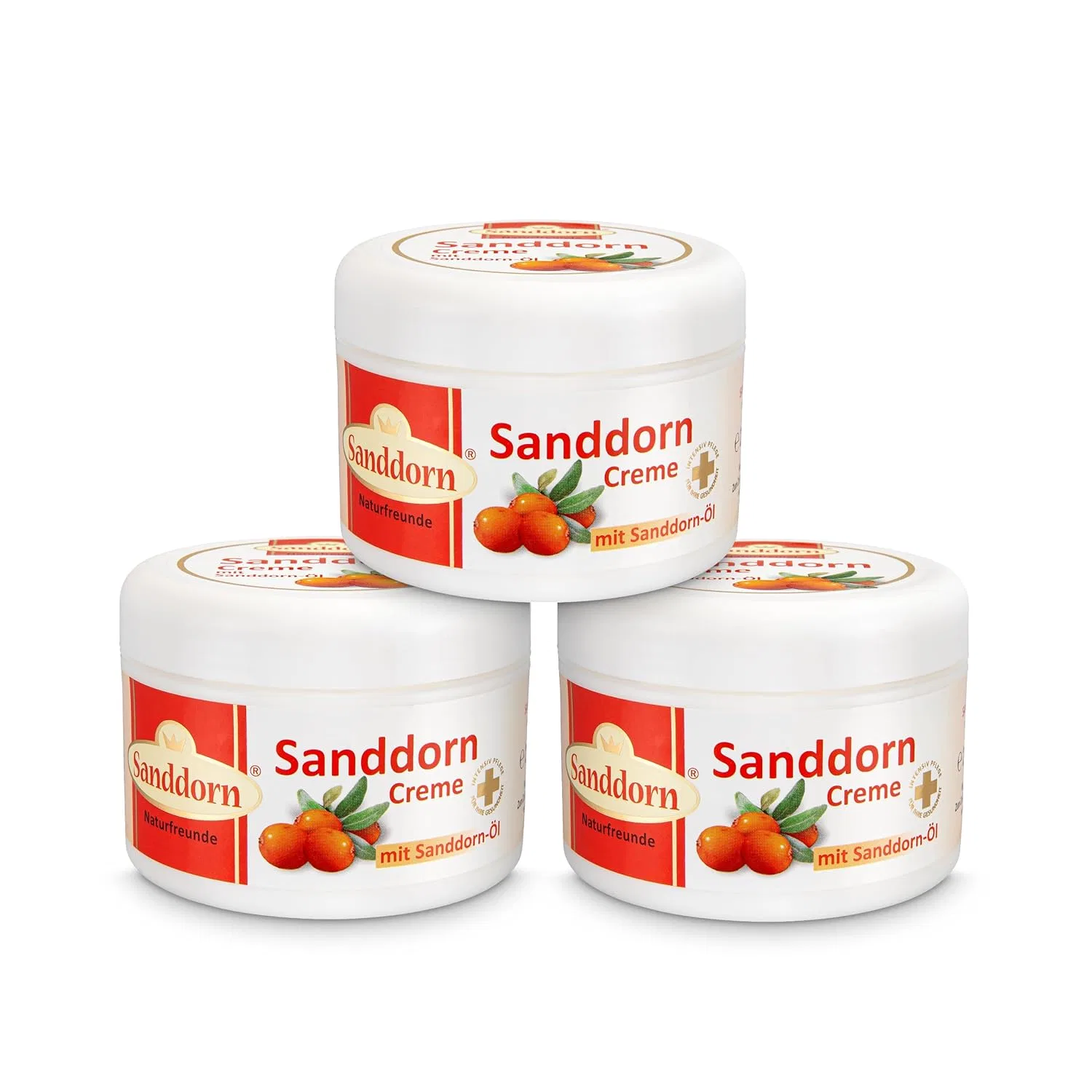 Крем для тела с облепиховым маслом naturfreunde, 250 мл, набор из 3 шт. Sanddorn Naturfreunde