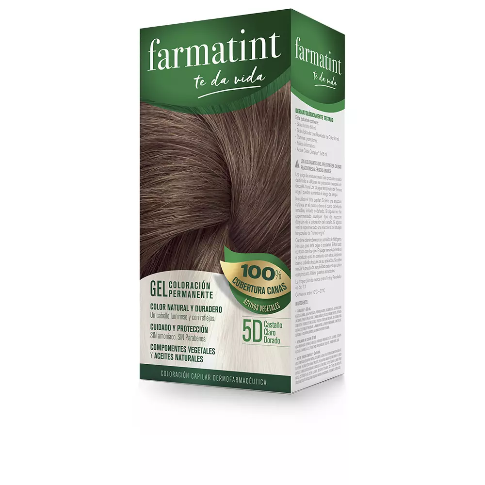 

Краска для волос Farmatint gel coloración permanente Farmatint, цвет 5d-castaño claro dorado, 5 шт.