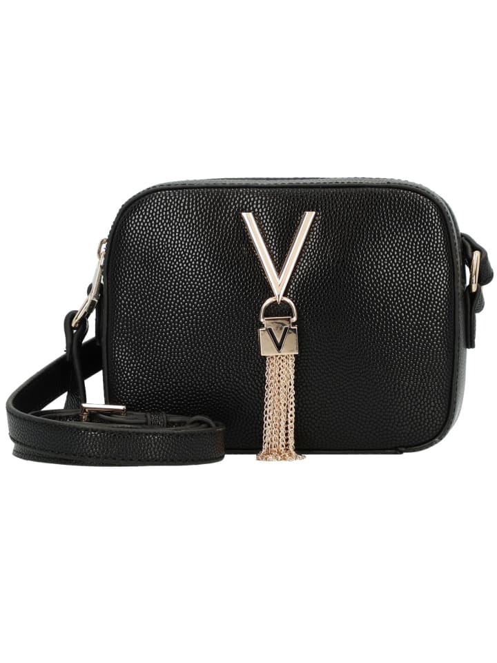 

Сумка через плечо Divina Mini Bag 17 см в черном/золотом цвете Valentino