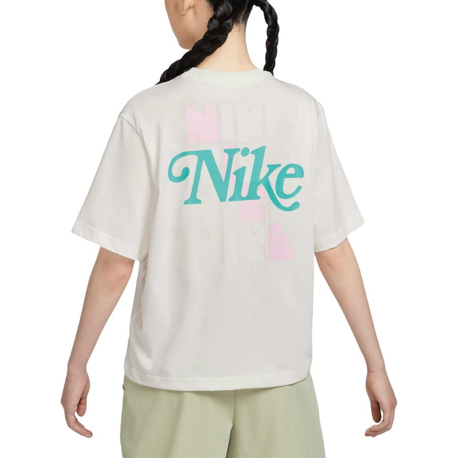 Футболка (WMNS) Nike Sportswear Boxy T-Shirt Asia Sizing 'Sail', бежевый — фото 2