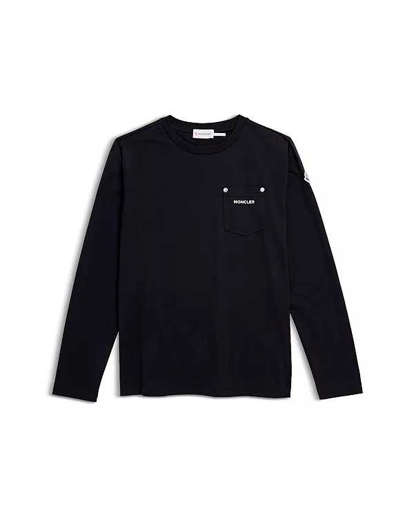 

Футболка унисекс с длинным рукавом и логотипом - для детей постарше Moncler, синий