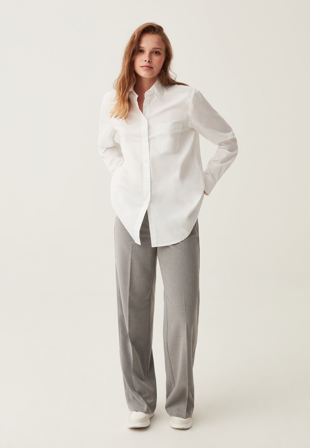 

Блузка на пуговицах WITH POCKETS B.ANGEL, белый