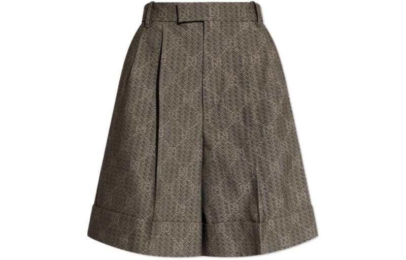 Шорты женские Gucci Повседневные, Классический крой, Коричневый