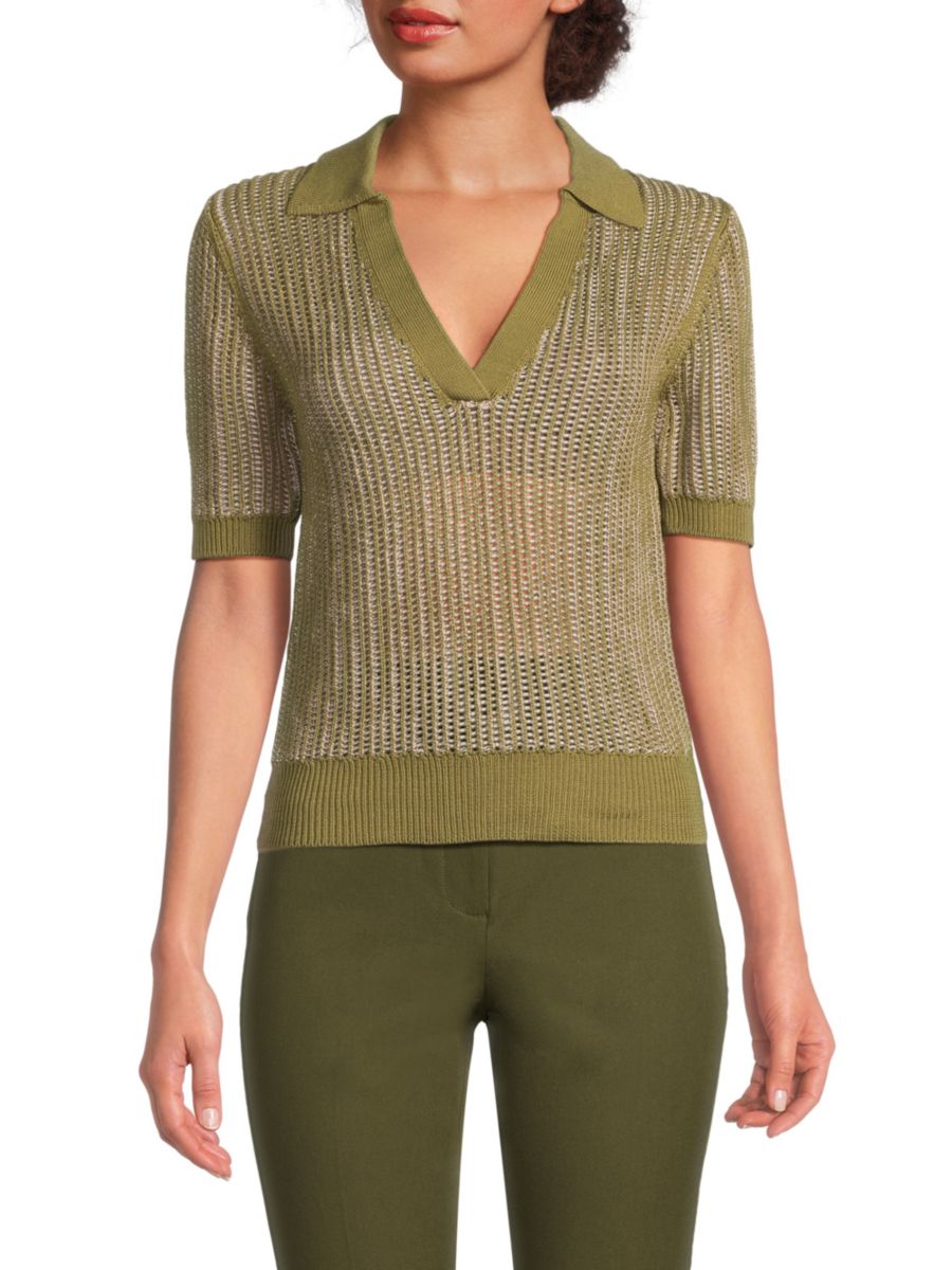

Хлопковый свитер-поло Axelle Derek Lam 10 Crosby, цвет Oregano