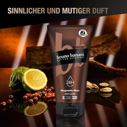 Bruno Banani Magnetic Man Body Balm лосьон для тела 3 в 1 с пленительным древесным ароматом 150 мл — фото 2