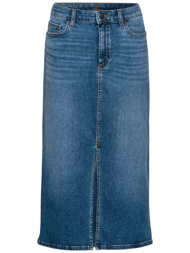 

Длинная юбка Camel Active Jeans im Used Look, темно-синий
