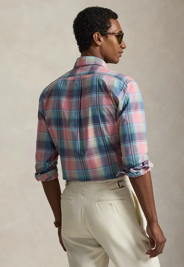 Рубашка из поплина в клетку, сшитая на заказ. Polo Ralph Lauren, Pink/Blue/Multi-Coloured — фото 3