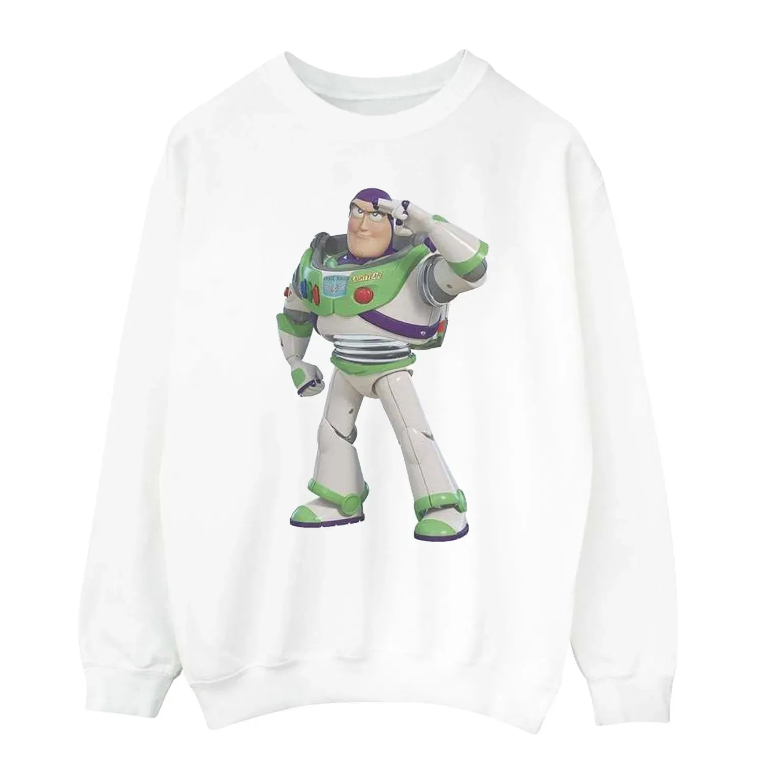 Детская толстовка с принтом Buzz Lightyear Disney, белый — фото 3