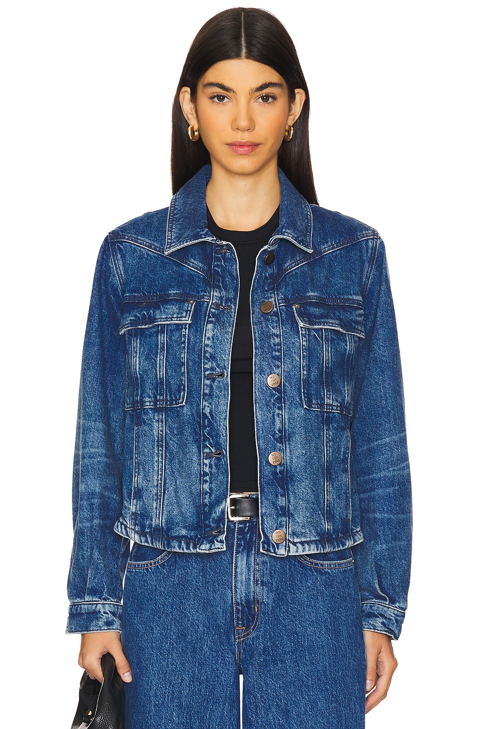 

Free People куртка из нефритовой джинсовой ткани Free People, цвет high dive