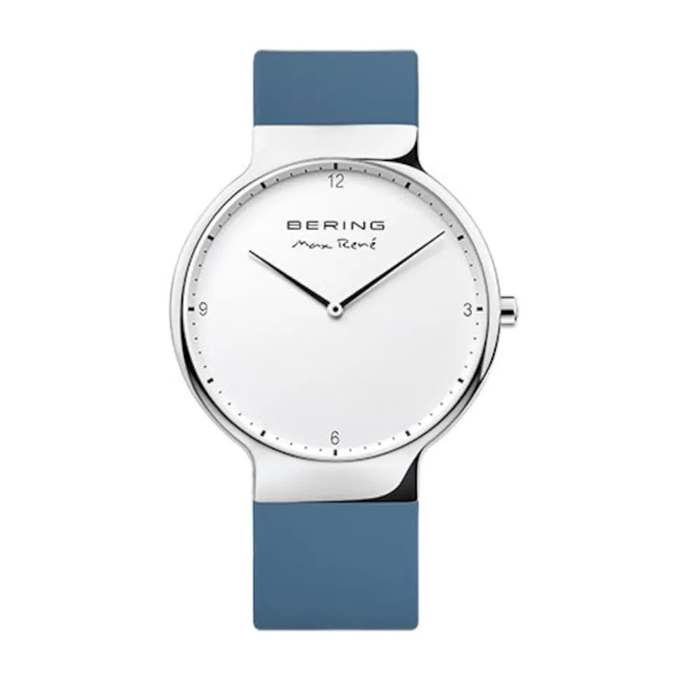 

Мужские часы Bering 15540-704 MAX RENÉ с синим силиконовым ремешком, белый