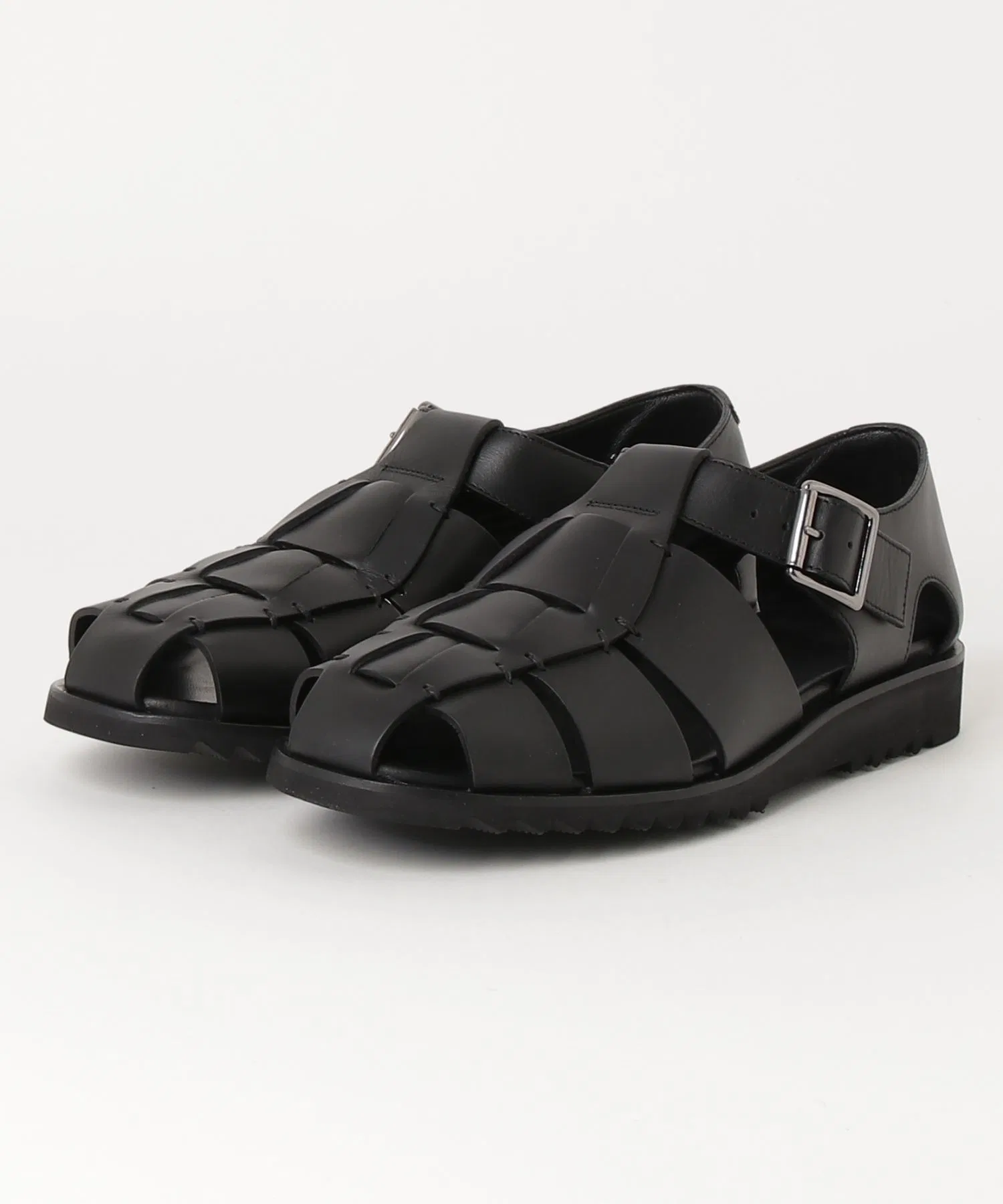 Мужские кожаные сандалии Paraboot Pacific чёрные
