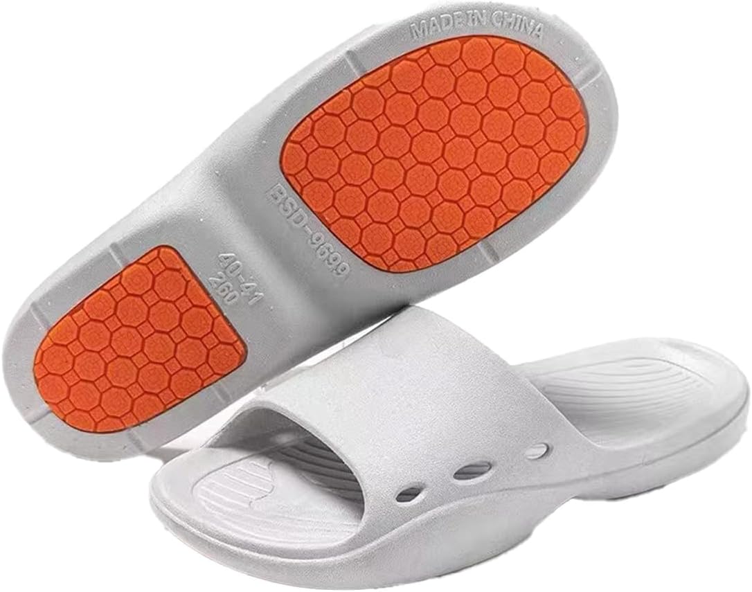 

Женские и мужские шлепанцы для душа oukisam, быстро сохнущие, легкая подошва, нескользящие шлепанцы для ванной, серый