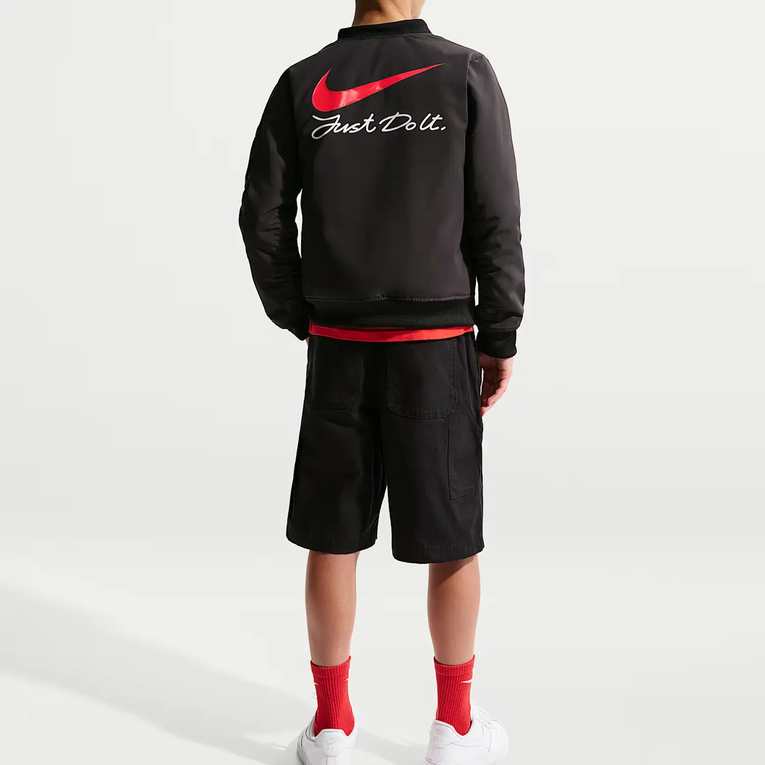 Детская куртка с воротником-стойкой Nike, черный — фото 4