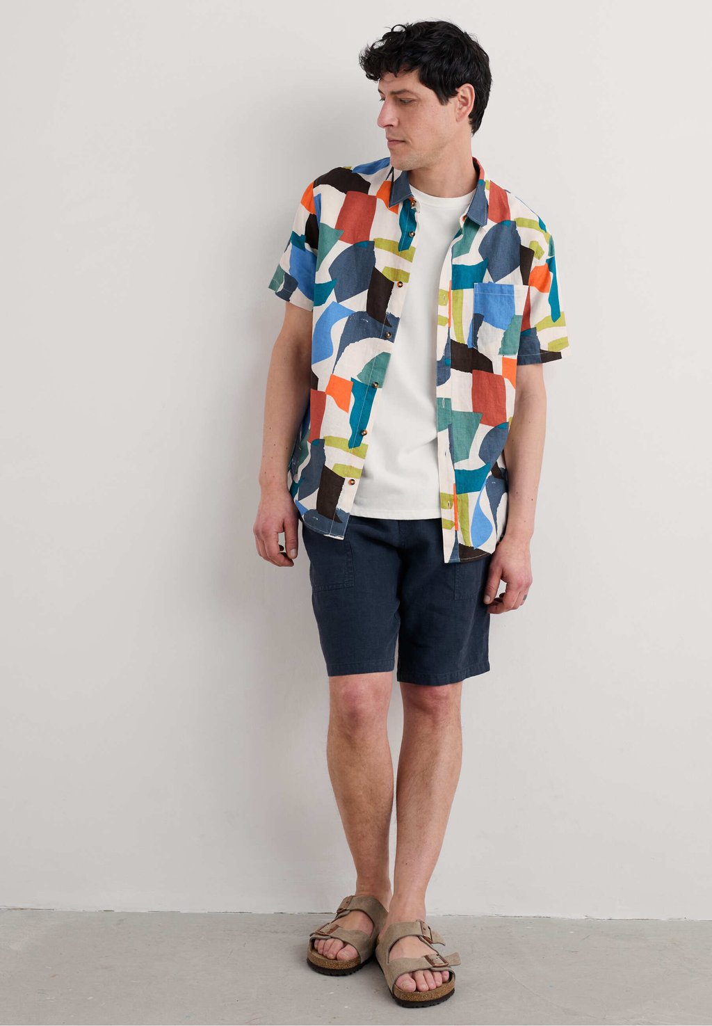 

Рубашка HERON SHORT SLEEVE Seasalt Cornwall, темно-синий
