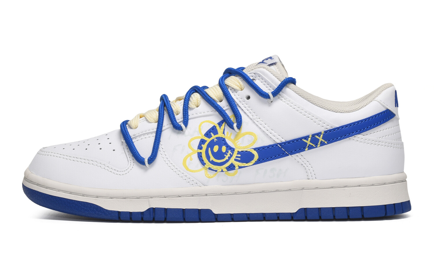

Кроссовки Nike Dunk Skateboarding Shoes Women's Low-top Blue/White, синий/белый