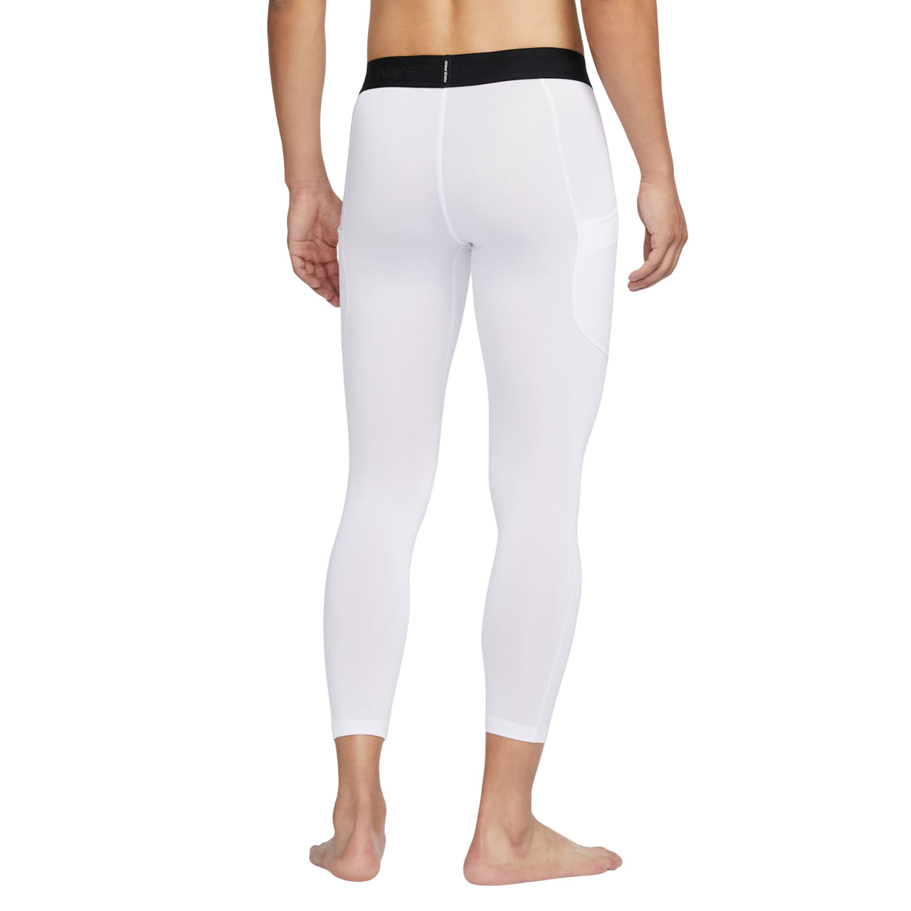 Леггинсы Nike Pro Dri-FIT Fitness Tights Asia Sizing 'White Black' — фото 2