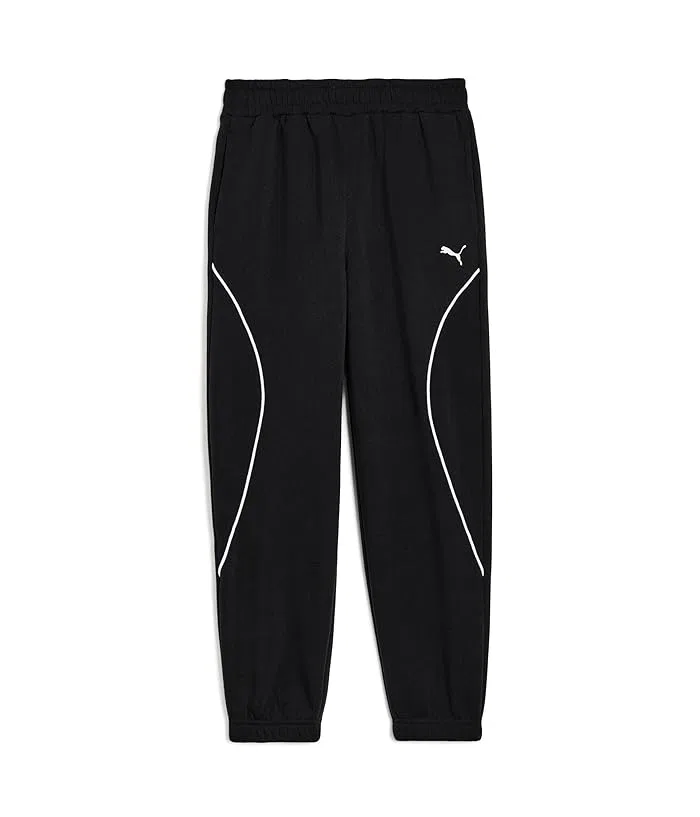 Спортивные штаны флисовые Sport Pack Joggers PUMA Kids, Vibrant Green/White/Black/Lemon Crush