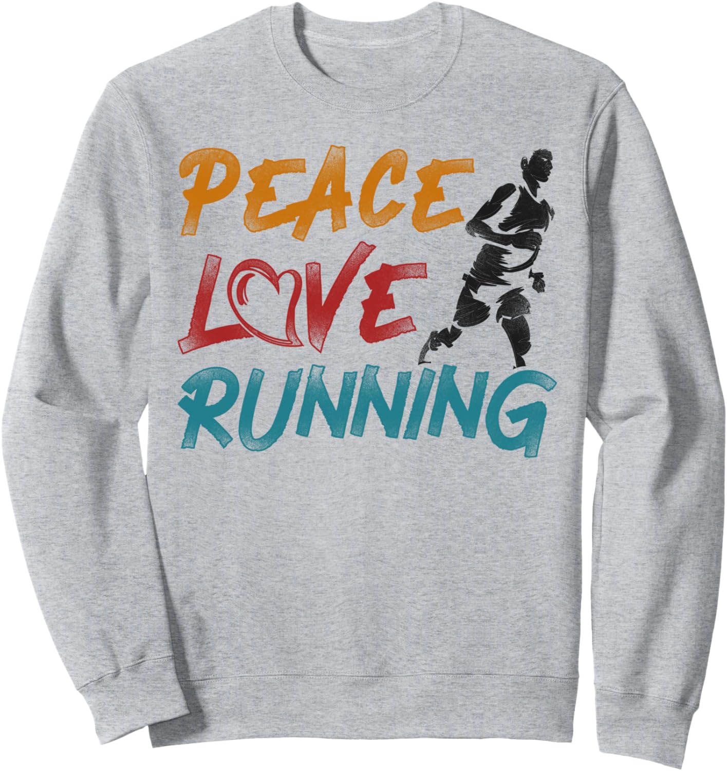 

Винтажная ретро-толстовка для бегуна на полумарафонскую дистанцию «Мир и любовь», серая (серый меланж), размер S Funny Running Jogging Jogger Hd0
