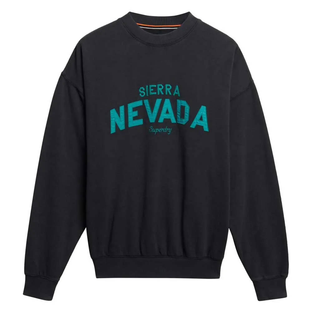 Толстовка Superdry Outdoor Location Loose Crew, черный
