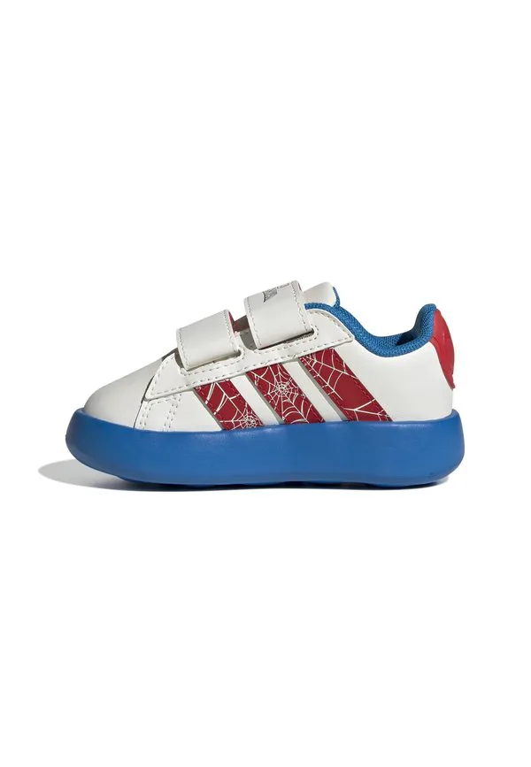 Кроссовки grand court spider-man унисекс для бега по шоссе Adidas Performance, Cloud White/Pure Ruby/Bright Blue — фото 2