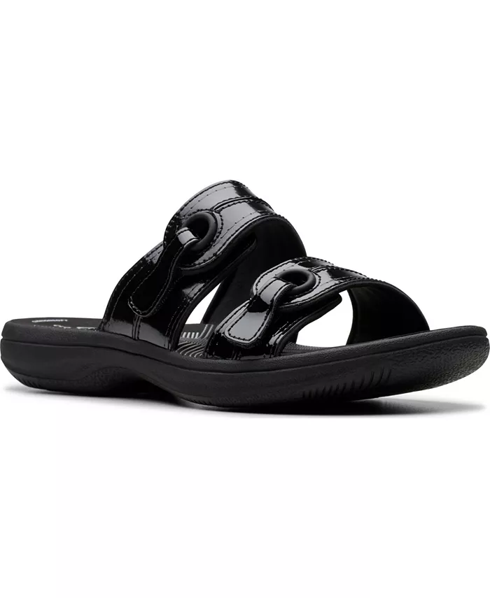 Кроссовки Cloudsteppers Breeze Maye Slip-On Flat Sandals Clarks, черный