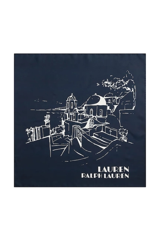 

Шелковый шарф Lauren Ralph Lauren, темно-синий