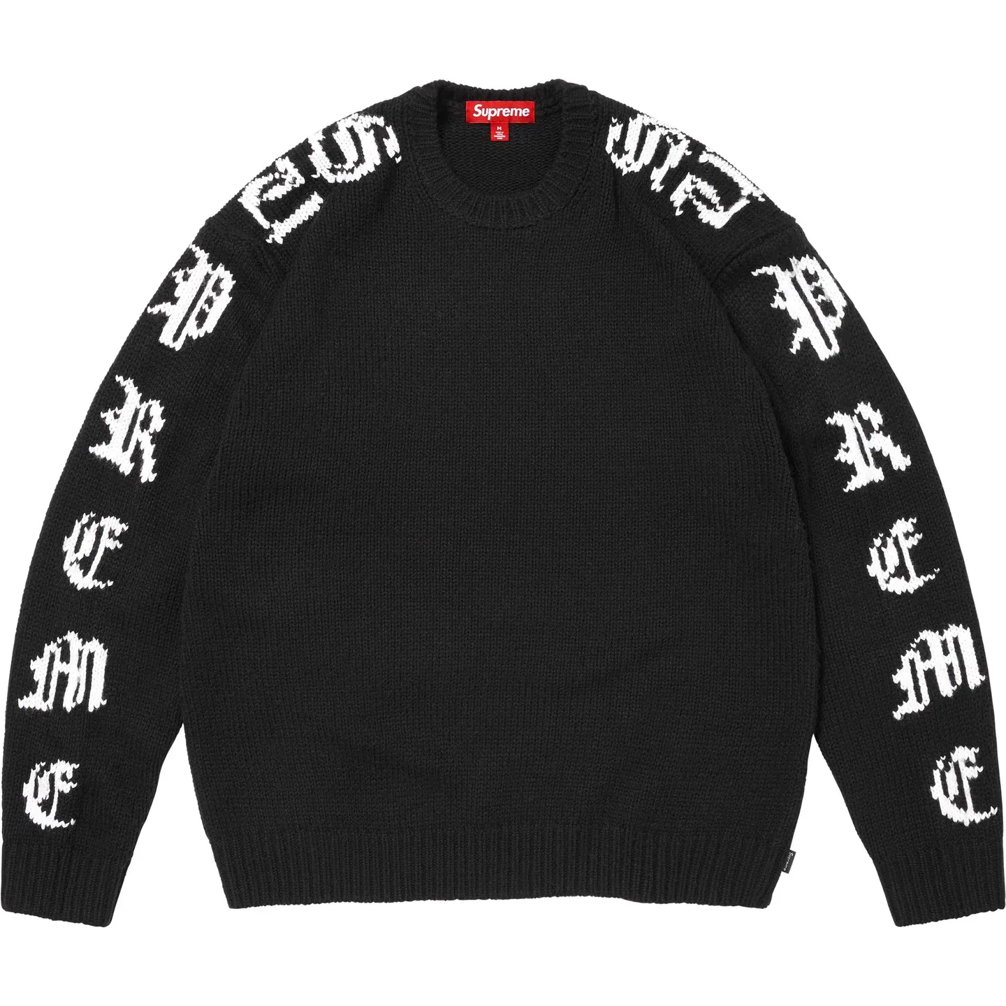 Свитер Old English Sleeves унисекс, SS26 WEEK3 Supreme, Black