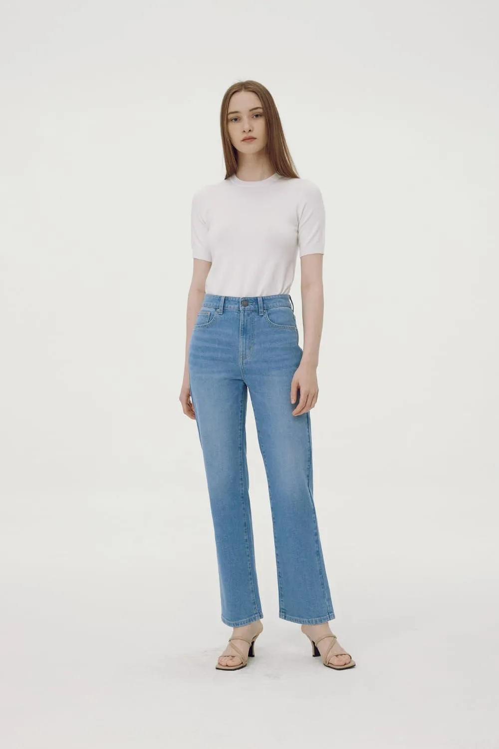 Женские джинсы прямого кроя stretch slim fit — фото 2