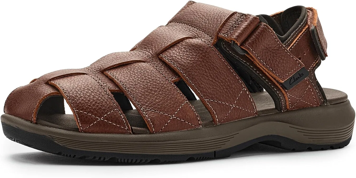 Спортивные сандалии Clarks, темно-коричневая кожа