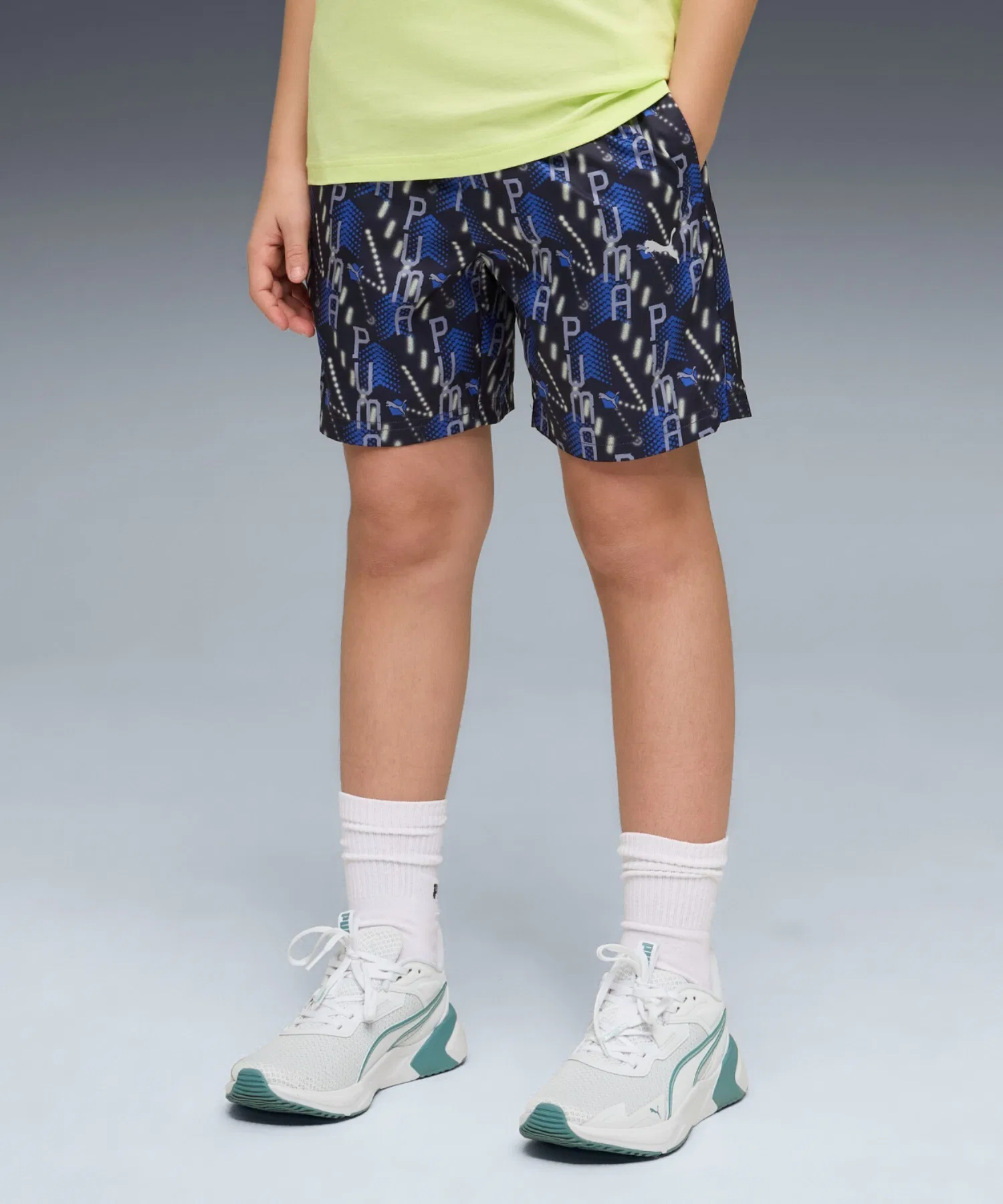 Детские шорты PUMA TAD ESS AOP WOVEN SHORT B