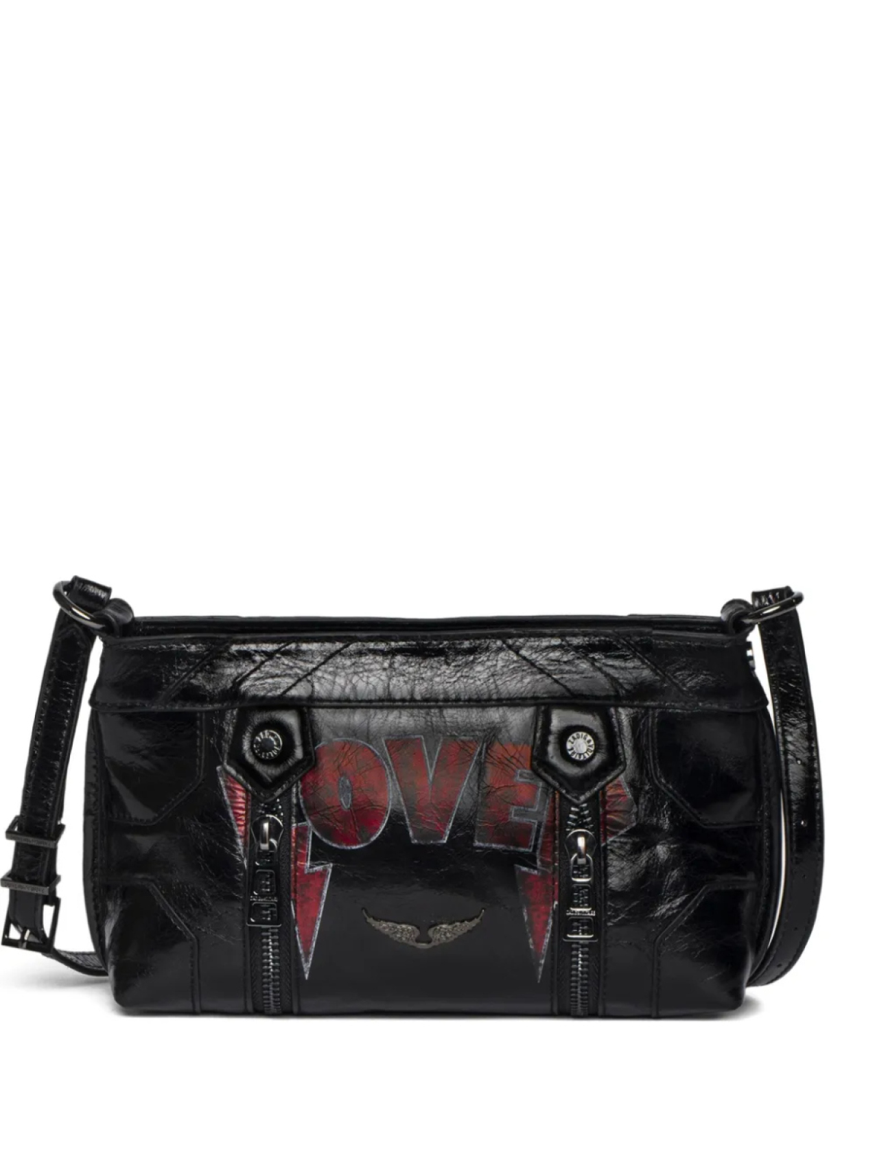 

Сумка через плечо из кожи Sunny Mood Punk с декором Zadig&Voltaire, черный