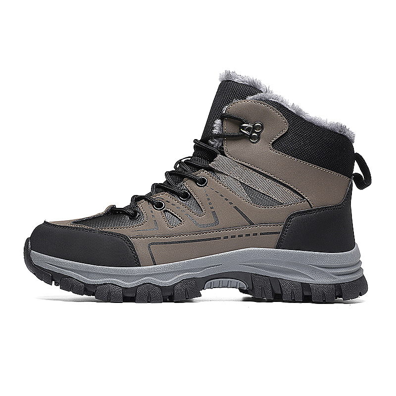 

MUSNODO Водонепроницаемые, износостойкие, противоскользящие короткие зимние ботинки мужские - хаки, цвет Khaki