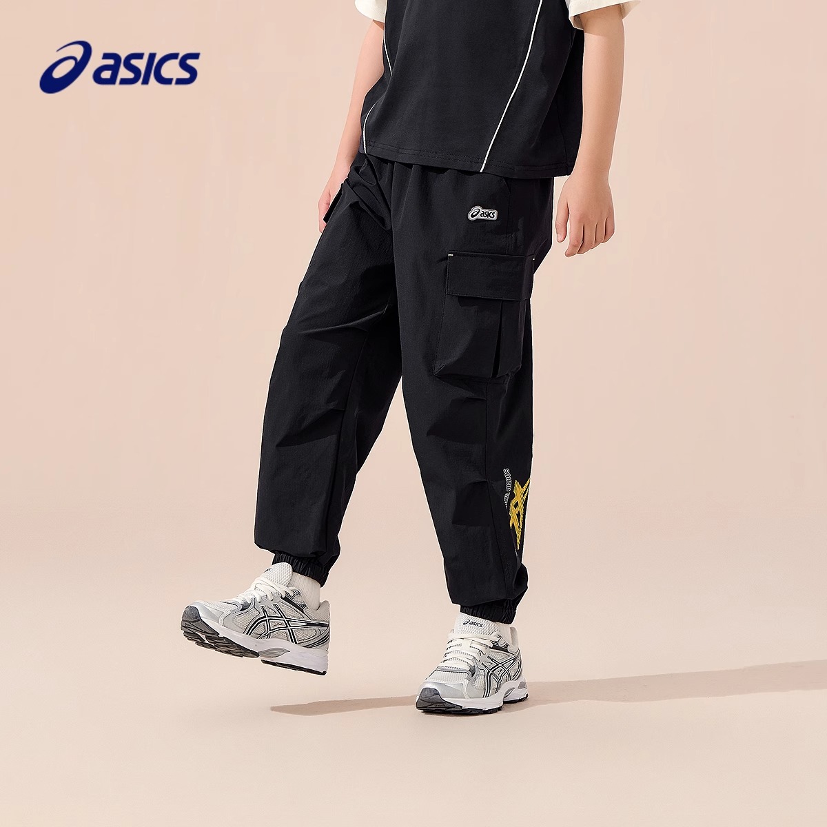 Детские вязаные спортивные штаны Urban Light Trend для детей 3-7 лет ASICS, черный — фото 3