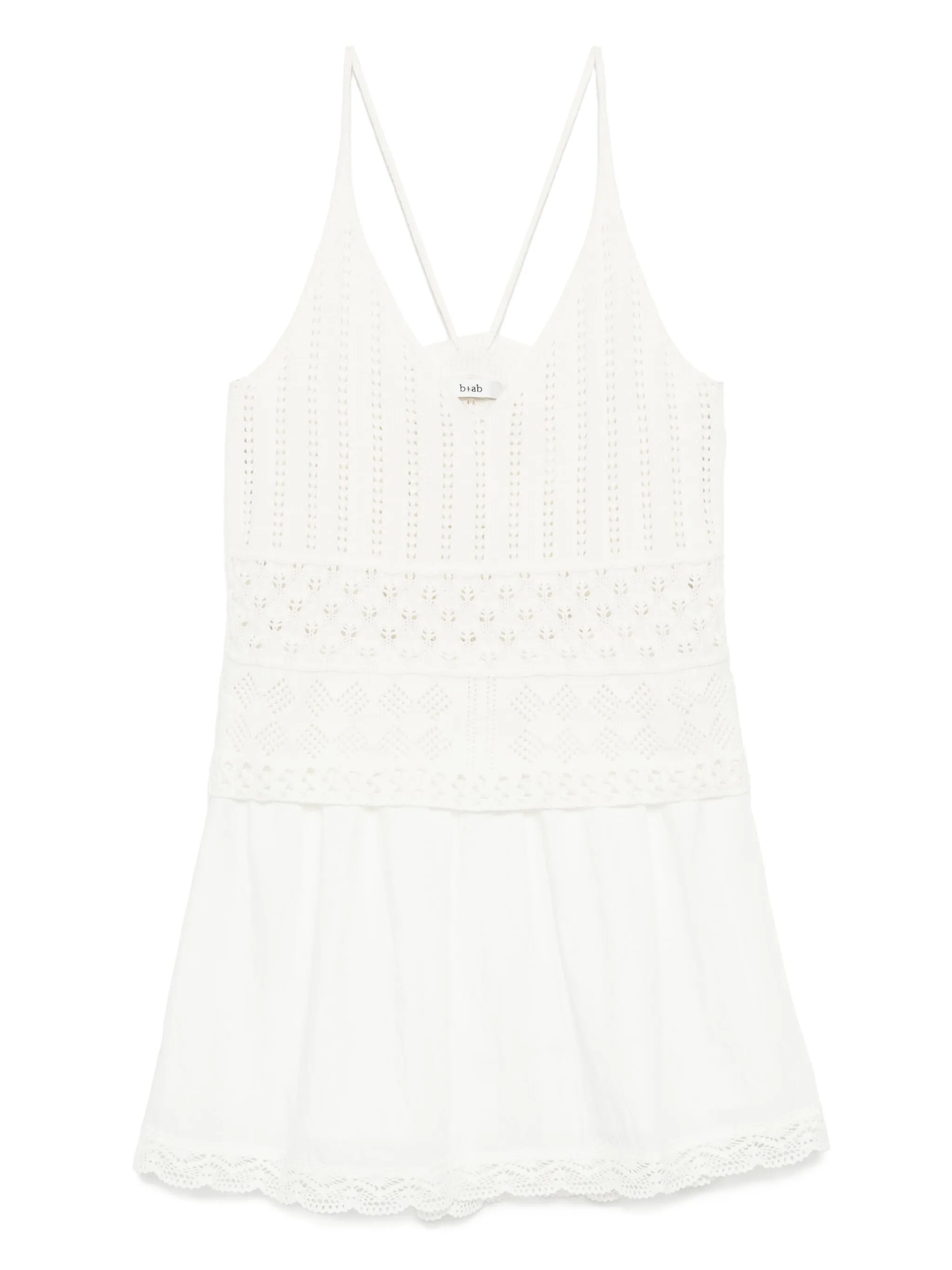 

Комплект из топа и юбки в технике кроше B+Ab, белый