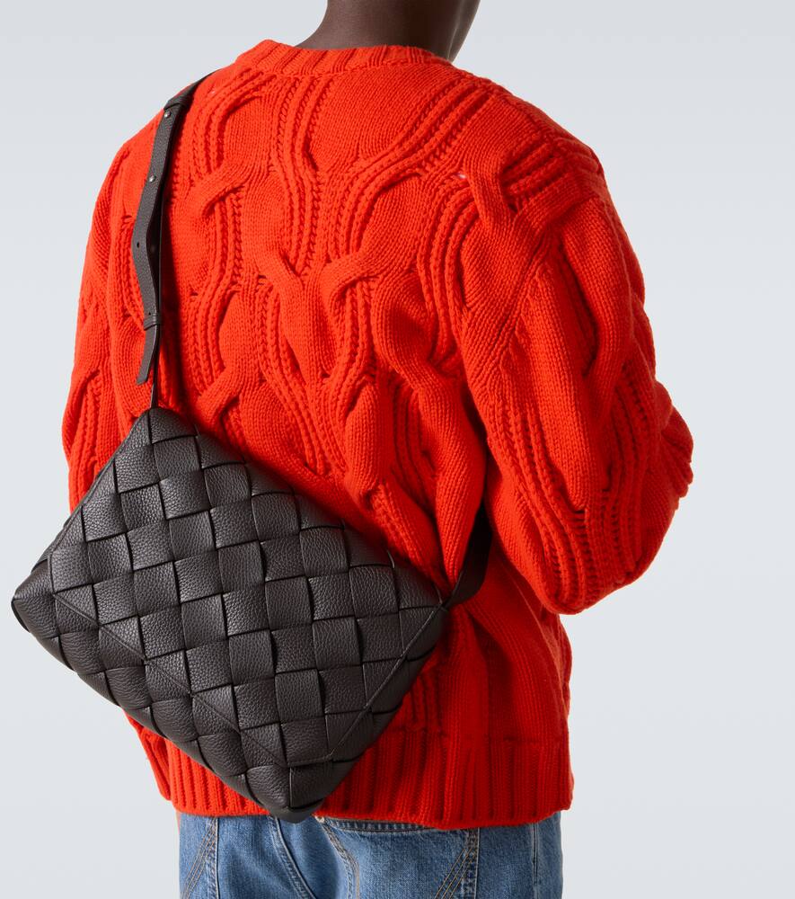 Диаго большая кожаная сумка через плечо Bottega Veneta, Fondant-Silver — фото 3