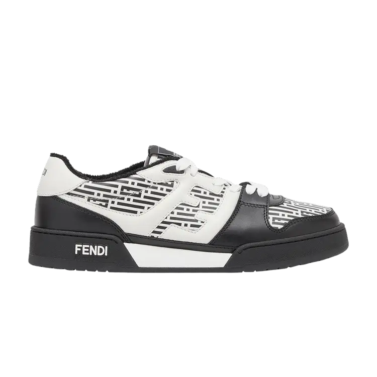 

Кроссовки Fendi Match White Black Motif, черный