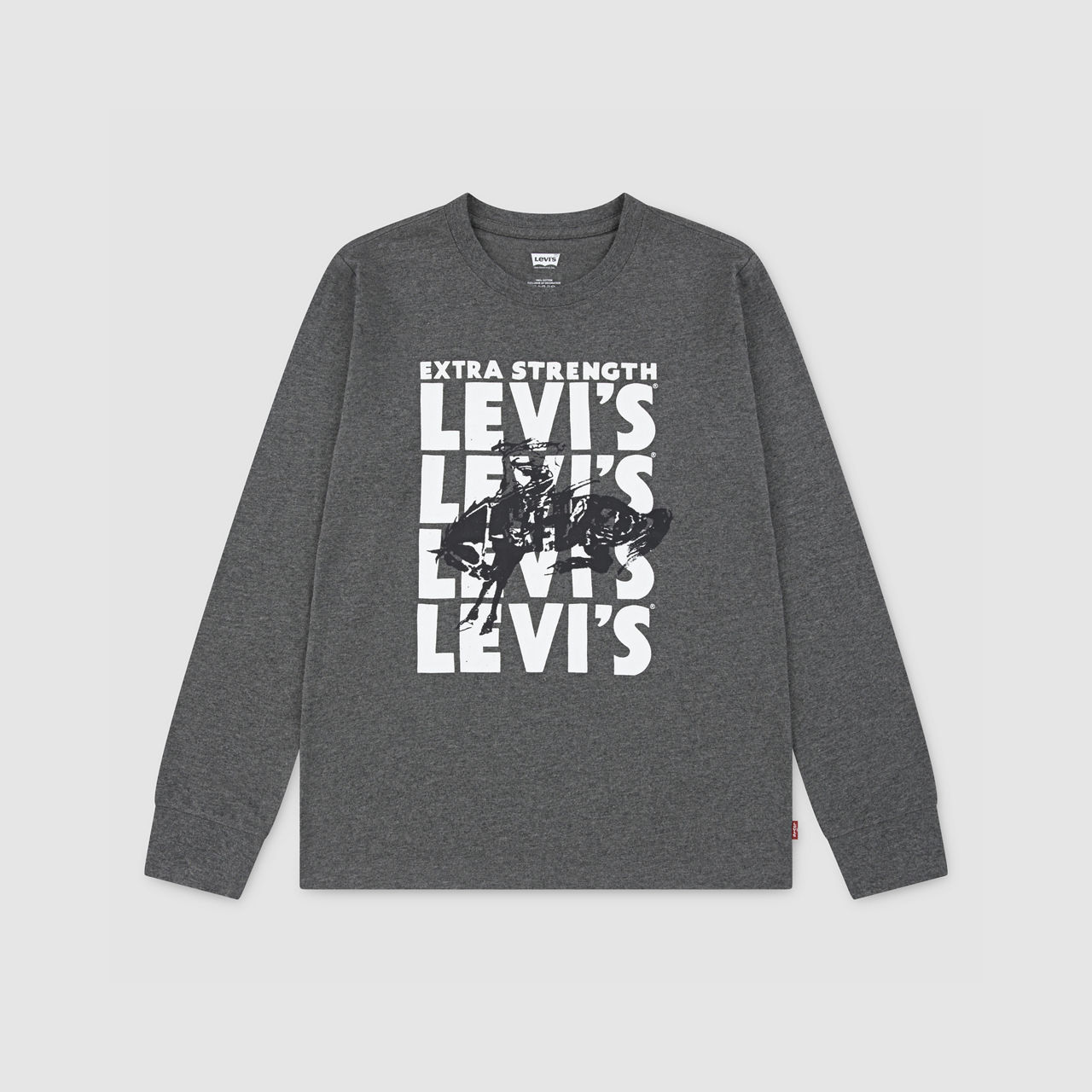 

Футболка Saddle Up Ls для больших мальчиков S-xl Levi's, Charcoal Heather - Grey