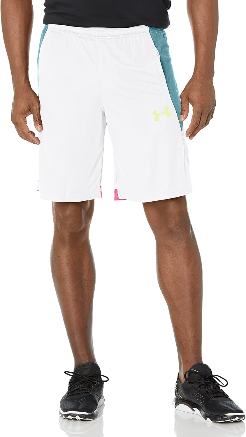 

Under Armour мужские баскетбольные шорты Baseline 10-дюймовые, (101) White/Still Water/Lime Surge