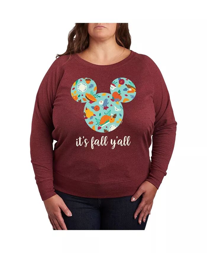

Футболка-пуловер Disney Fall Yall Graphic Plus Size Hybrid Apparel, красный